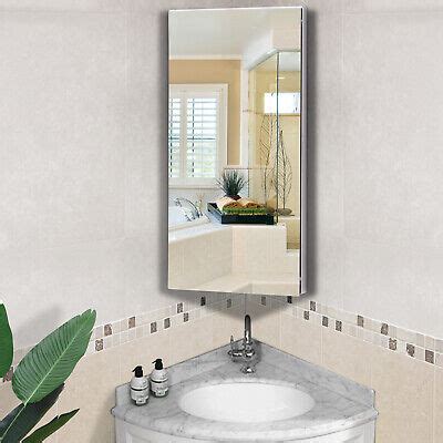 stainless steel bathroom corner wall cabinet mirror|cabinet for alongside bathroom mirror.